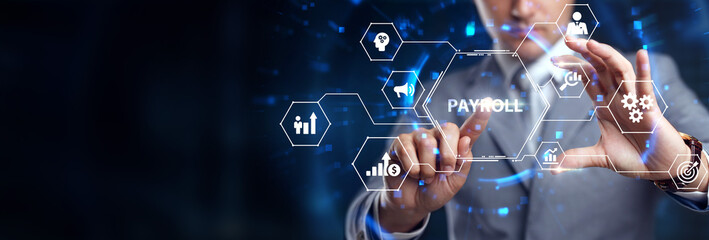 the concept of business, technology, the internet and the network. a young entrepreneur working on a