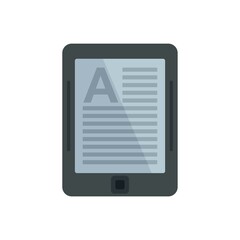 Poster - library tablet reader icon flat isolated vector