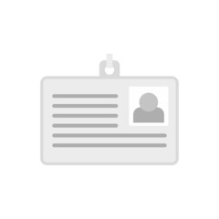 Poster - Library id card icon flat isolated vector