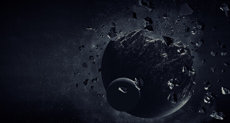 Aufkleber - Image of outer space. Disaster theme.