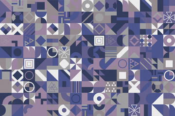 Aufkleber - Colorful mosaic covers design. Minimal geometric pattern background