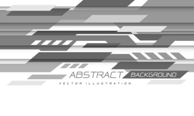 Poster - Abstract grey white geometric speed technology futuristic design background vector