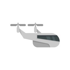 Sticker - Drone taxi icon flat isolated vector