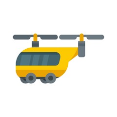 Poster - air taxi bus icon flat isolated vector