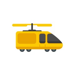 Sticker - Transport unmanned taxi icon flat isolated vector