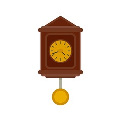 Poster - hour pendulum clock icon flat isolated vector