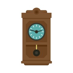 Poster - house pendulum clock icon flat isolated vector