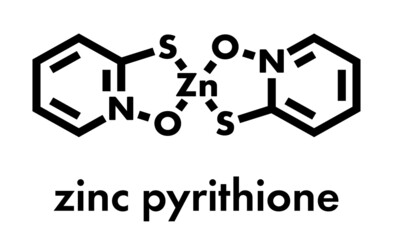 Poster - Zinc pyrithione molecule. Skeletal formula.