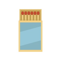 Wall Mural - Swedish wood match icon flat isolated vector