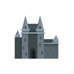 Poster - France castle icon flat isolated vector