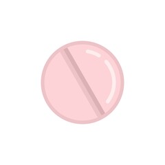 Poster - Pill dosage icon flat isolated vector