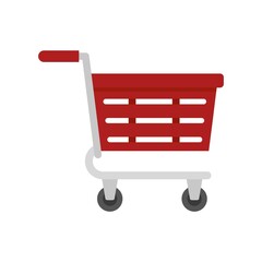 Sticker - Purchase cart icon flat isolated vector