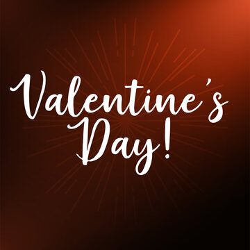 Happy Valentines Day calligraphy text. Good use for your postcard, card, invitation, banner design.