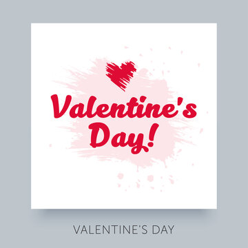 Happy Valentines Day calligraphy text. Good use for your postcard, card, invitation, banner design.