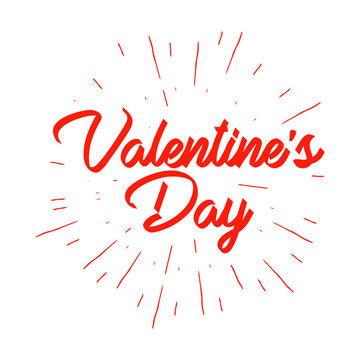 Happy Valentines Day calligraphy text. Good use for your postcard, card, invitation, banner design.