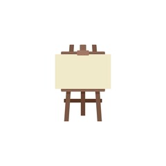 Wall Mural - Artist easel icon flat isolated vector