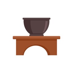 Sticker - Gourmet tea ceremony icon flat isolated vector