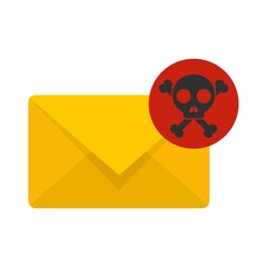 Poster - danger fraud mail icon flat isolated vector