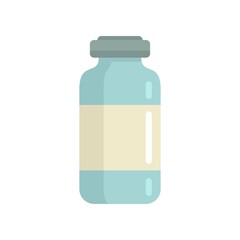 Poster - Chicken pox medical bottle icon flat isolated vector