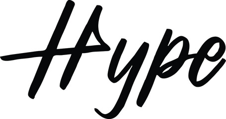 Wall Mural - Hype Black Color Cursive Calligraphy Text