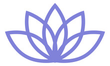 Lotus Icon. Flower Petals In Linear Style. Minimalistic Logo