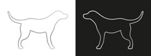 Silver Dog Shape - Isolated Dog Silhouette