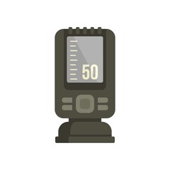 Poster - Echo sounder fish catch icon flat isolated vector