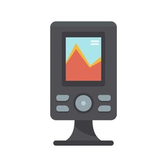 Poster - Fishfinder echo sounder icon flat isolated vector