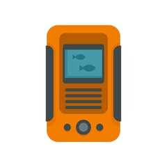 Poster - Water echo sounder icon flat isolated vector