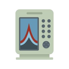Poster - Instrument echo sounder icon flat isolated vector