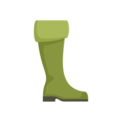 Poster - fisherman rubber boot icon flat isolated vector