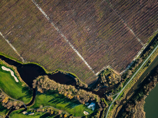 Stock aerial photo of Swaneset Golf Course Pitt Meadows, Canada