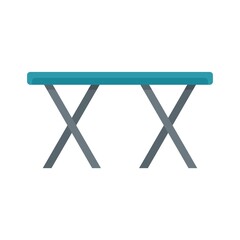 Canvas Print - Folding metal table icon flat isolated vector