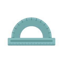 Poster - Protractor icon flat isolated vector