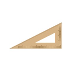 Sticker - Angle ruler icon flat isolated vector