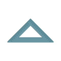 Poster - School angle ruler icon flat isolated vector