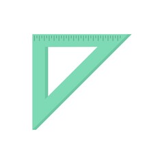 Poster - Angle metric ruler icon flat isolated vector