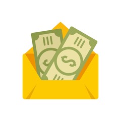 Poster - envelope bribery money icon flat isolated vector