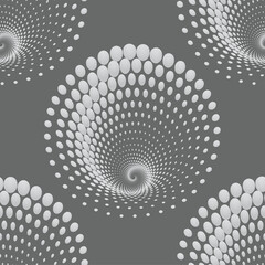 Wall Mural - Seamless Pattern of Futuristic abstract Spiral Design Elements