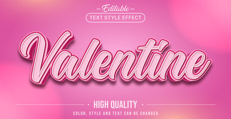 Poster - Editable text style effect - Valentine text style theme.