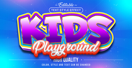 Poster - Editable text style effect - Kids Playground text style theme.