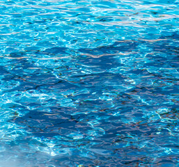 Swimming pool bottom caustics ripple and flow with waves background