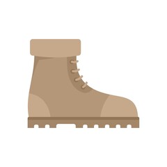 Poster - Industrial climber boots icon flat isolated vector