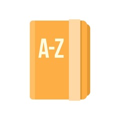 Poster - Linguist school book icon flat isolated vector