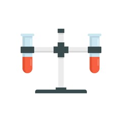 Poster - Chemical test tubes icon flat isolated vector