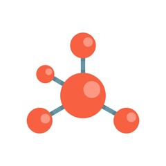 Poster - Biophysics molecule icon flat isolated vector