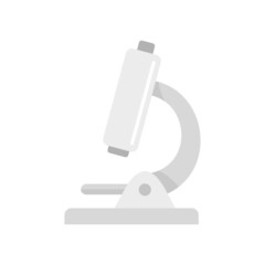 Poster - Biophysics microscope icon flat isolated vector