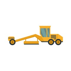 Poster - grader machine heavy icon flat isolated vector