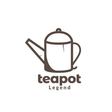 Old Teapot Legend Logo Design Vector Graphic Symbol Icon Illustration Creative Idea