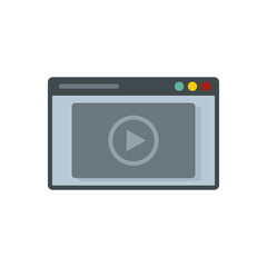 Poster - video web page icon flat isolated vector